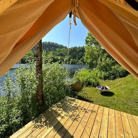 Glamping On Idyllic Lake, Paddle Boards & Rowboat Porsgrunn Exterior photo